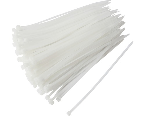 COLIER PLASTIC ALB 3.5*140 100 BUC/SET