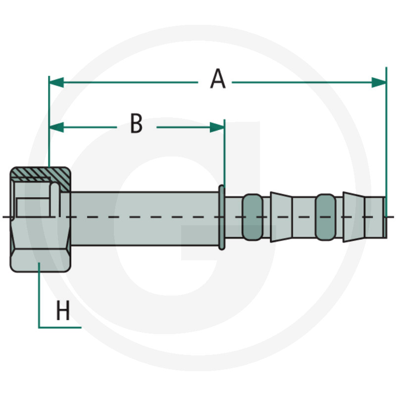 FITING FREON DN8 3/4 L=22 65288006