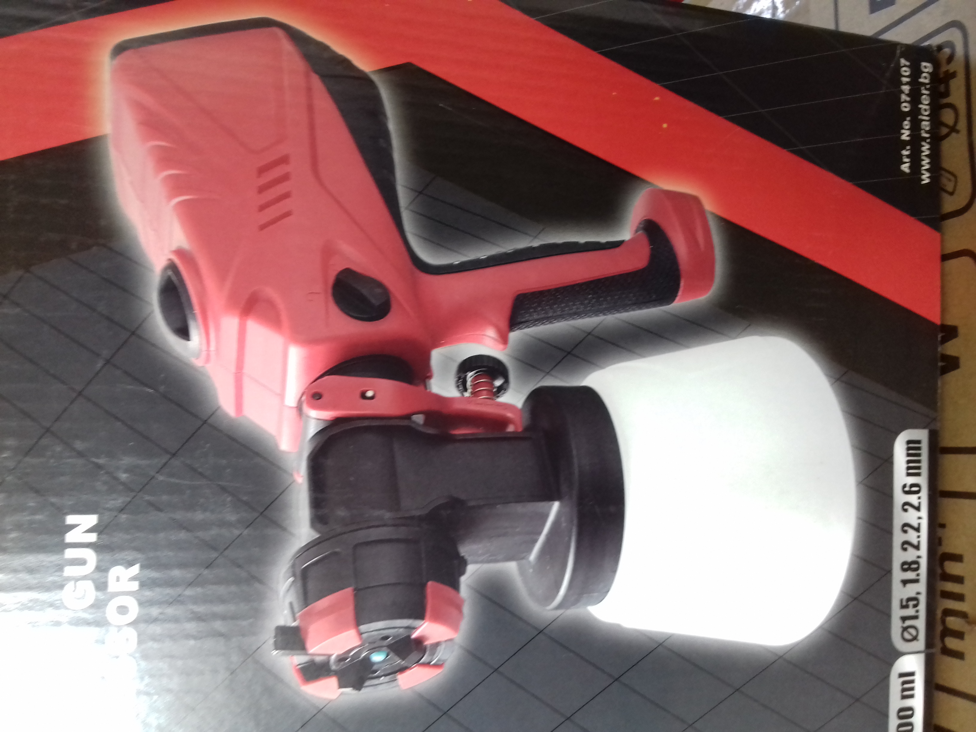 074107 PISTOL ELECTRIC DE VOPSIT 650W O1.5 O1.8 O2.6 MM 1L COMPRESOR RD-SGC09