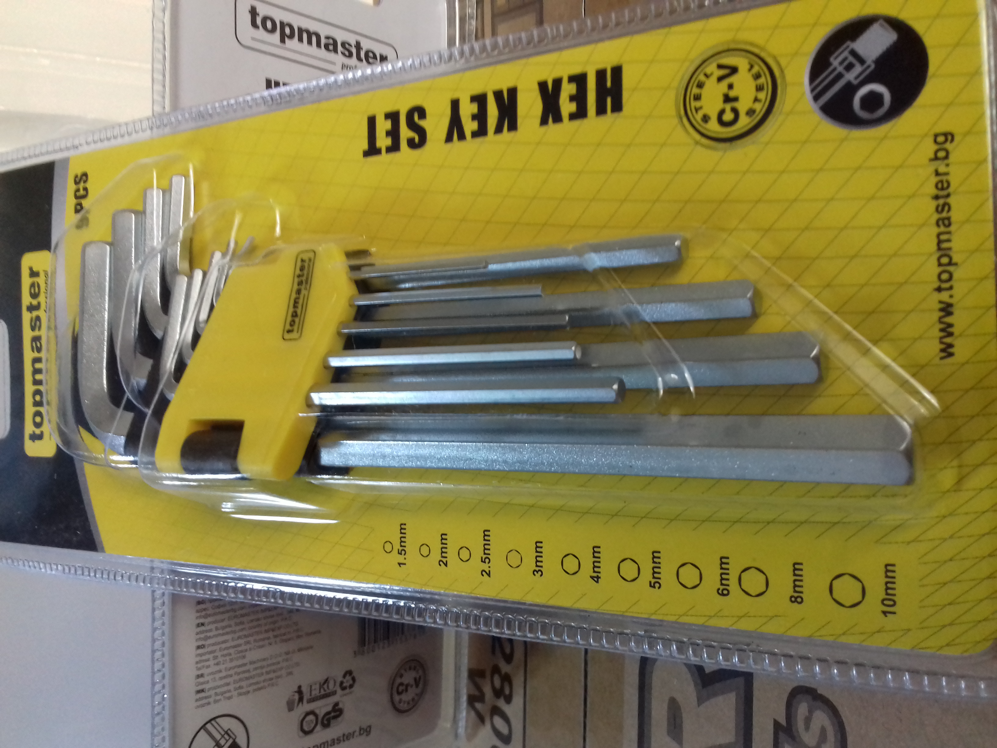 390117 CHEI IMBUS HEX. 1.5-10MM SET 9PCS CR-V TMP