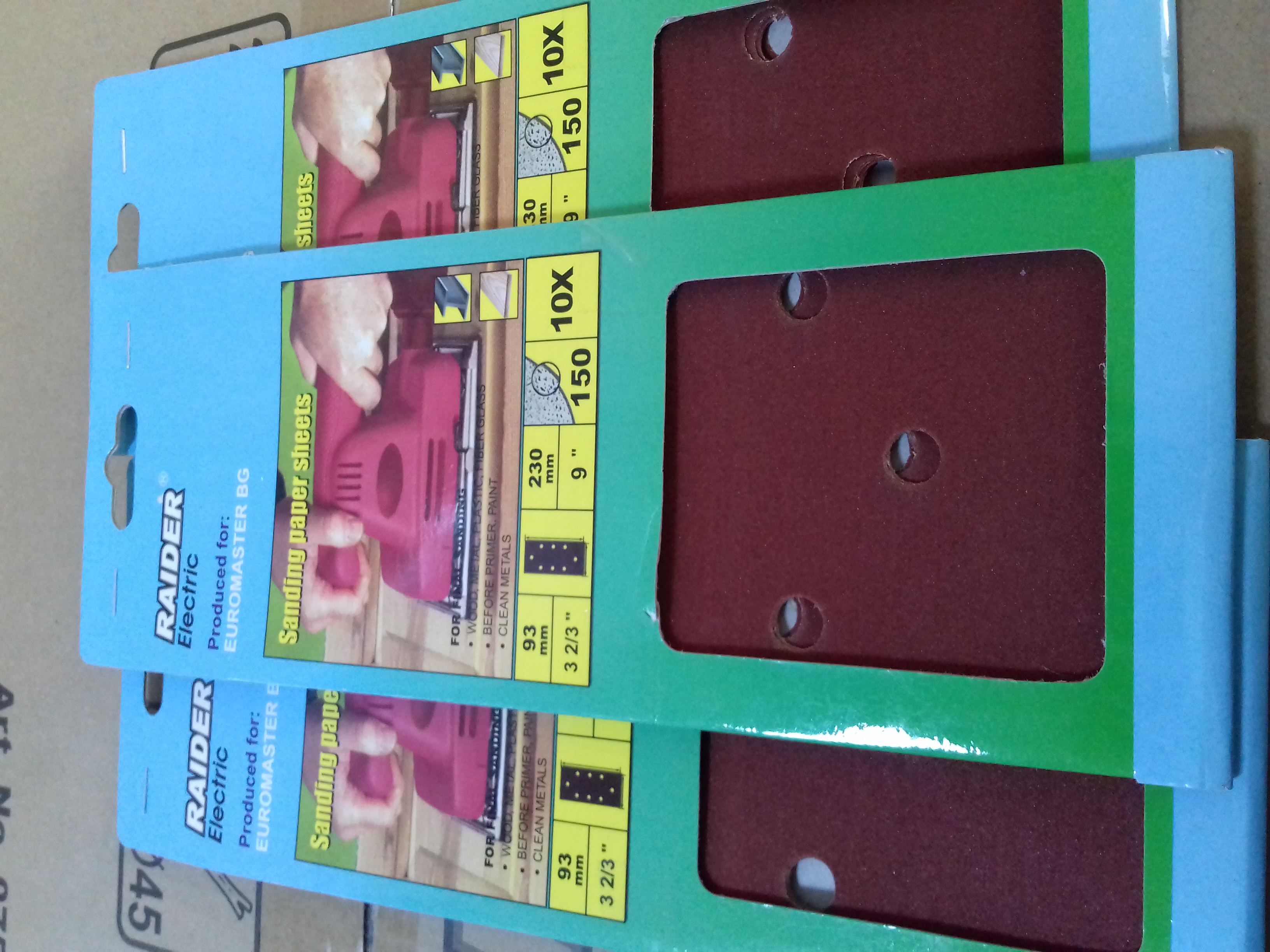 180113 SET 10 FOI ABRAZIVE PERFOARATE 93*230 P150