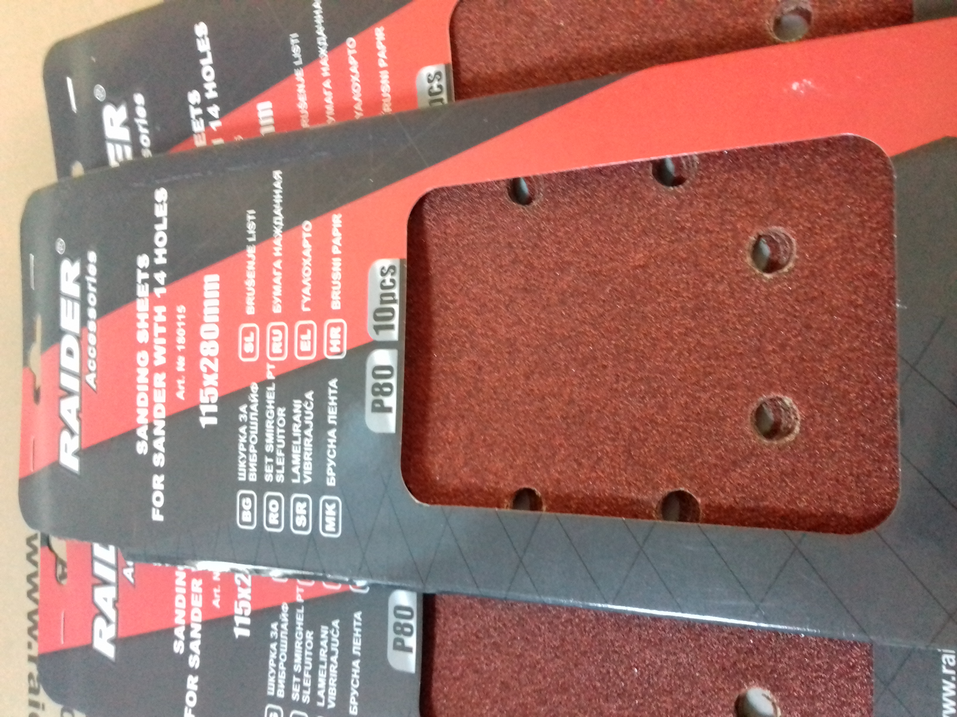 180115 SET 10 FOI ABRAZIVE PERFORATE 115*280 P80