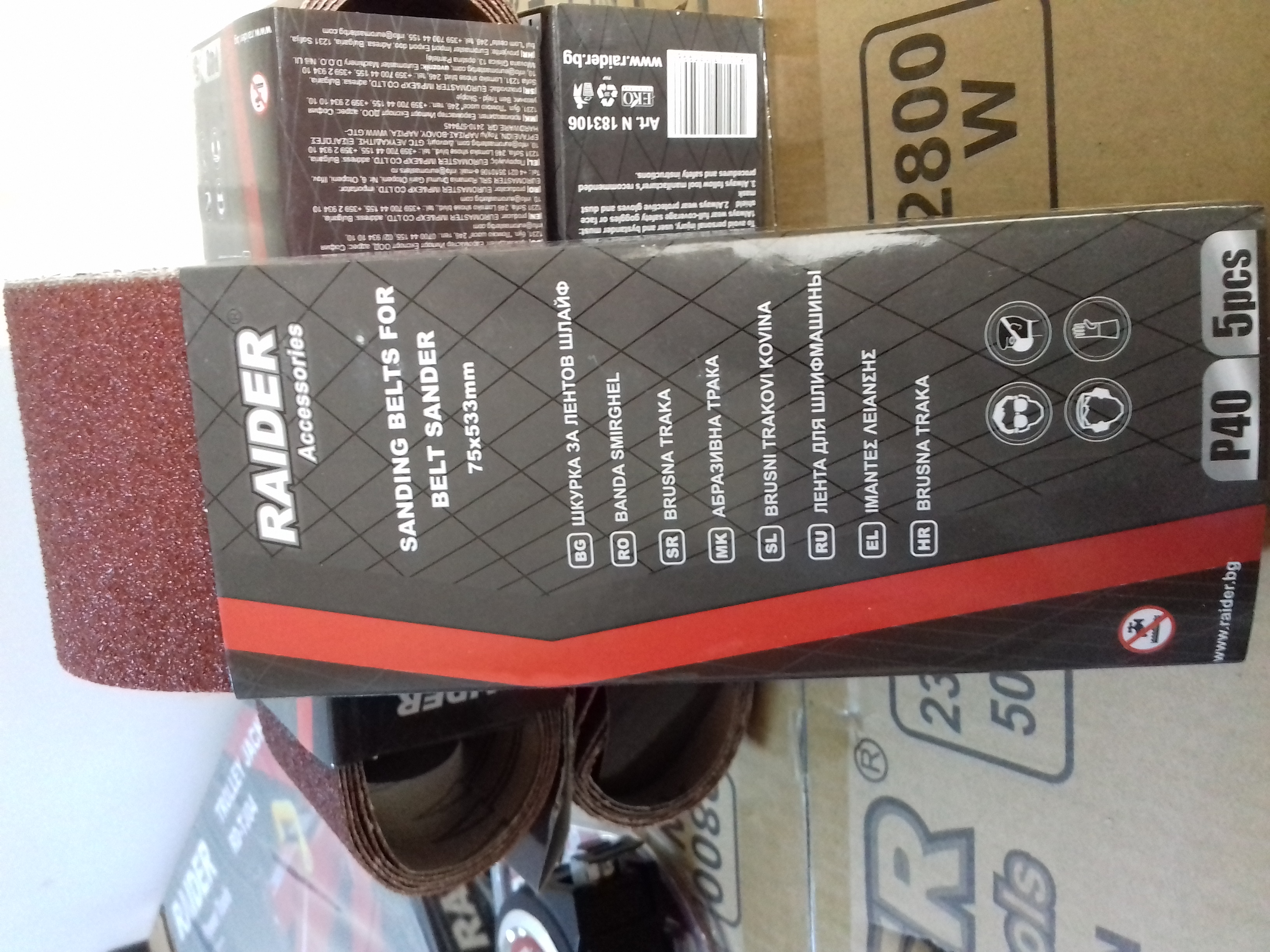 183106 BANDA SMIRGHEL 75*533MM P40 5 BUC/SET