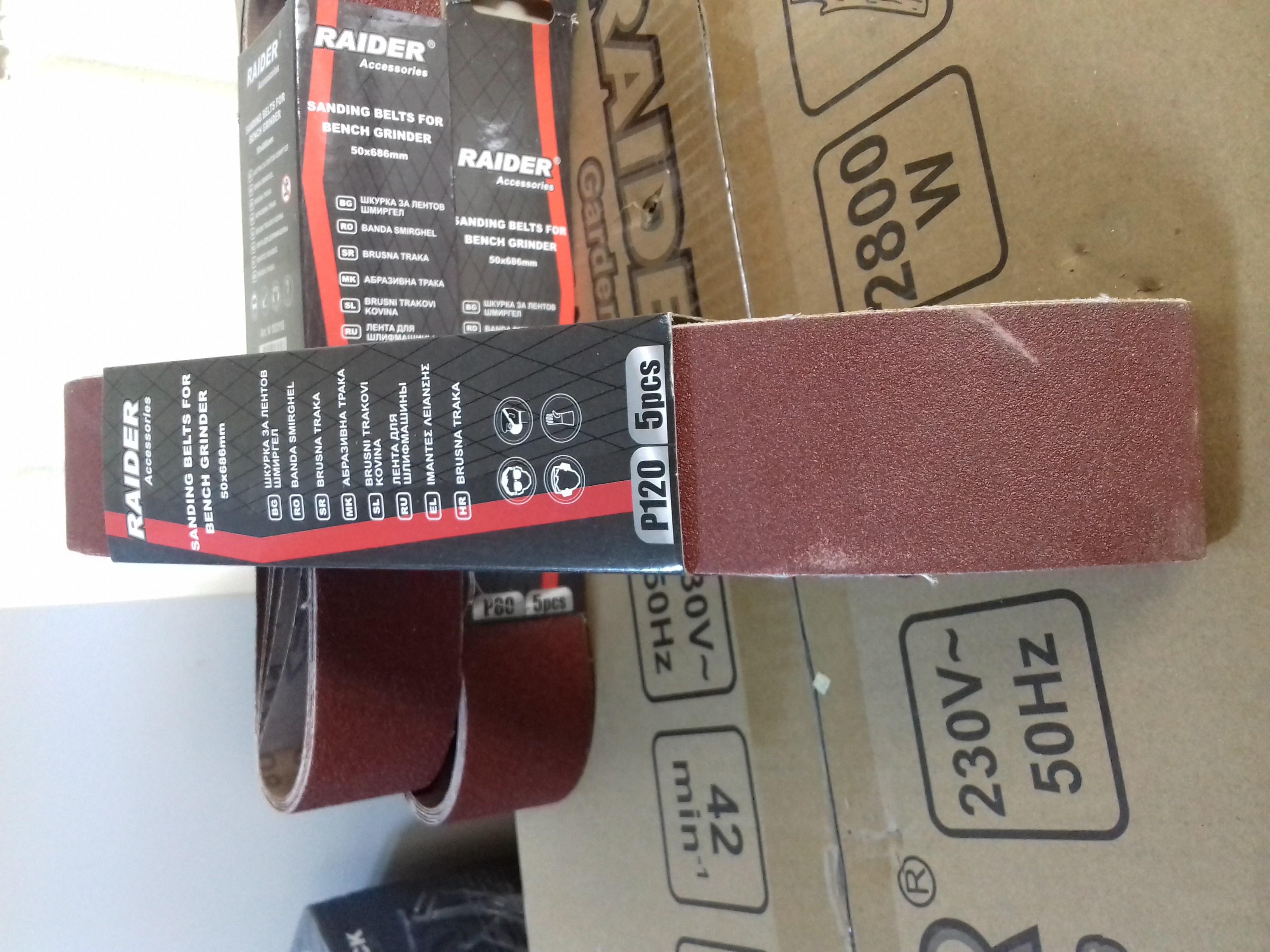 183120 BANDA SMIRGHEL 50*686MM P120 5BUC/SET