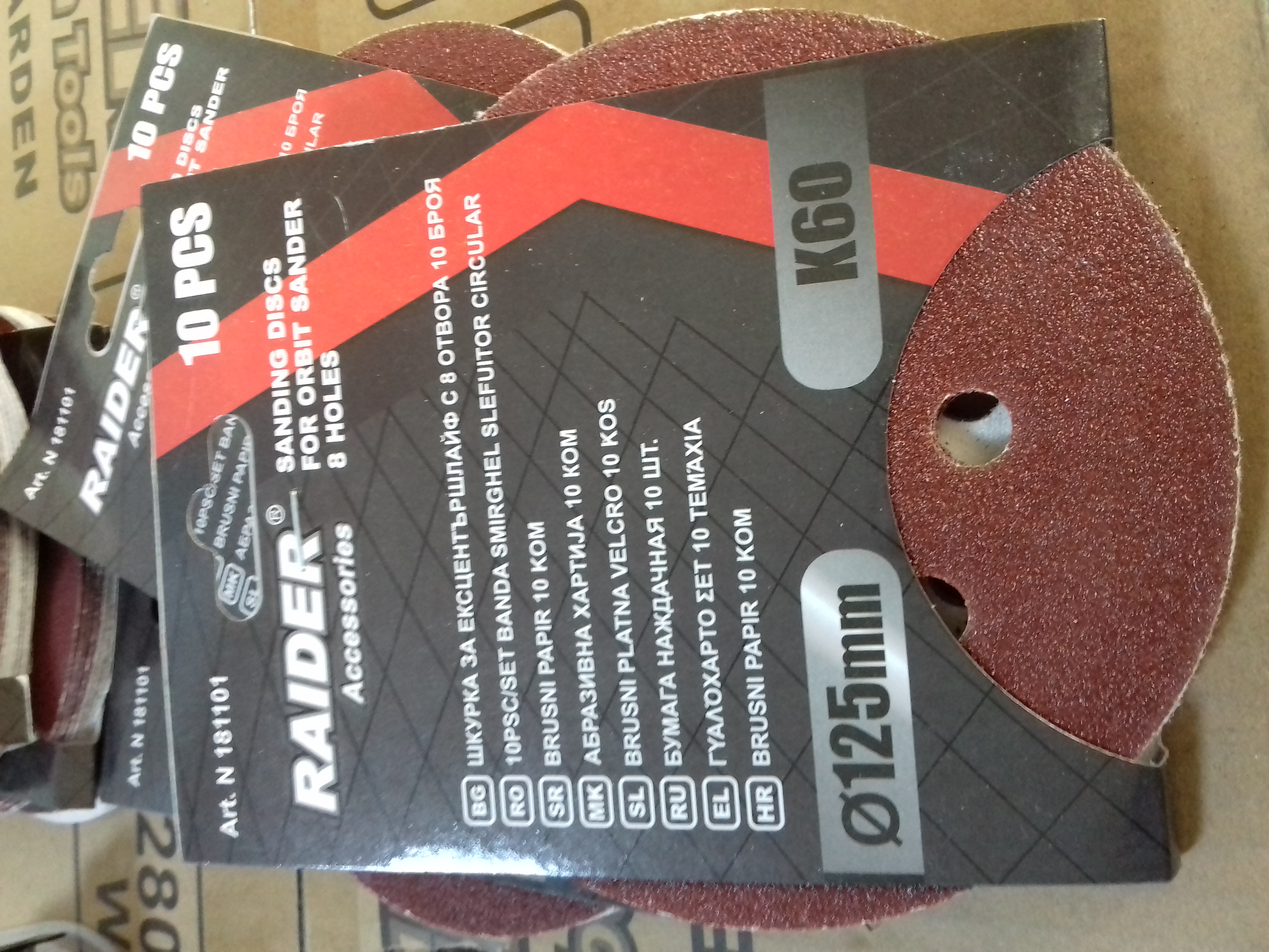 181101 SET 10 BUC BANDA SMIRGHEL SLEFUITOR CIRCULAR FI125MM K60